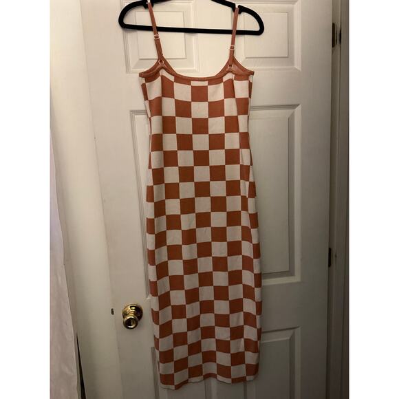 Cute Knit Checkered Dress Size Medium - Picture 2 of 6